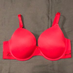 PINK red push up bra
